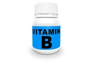 Bottle of vitamin B